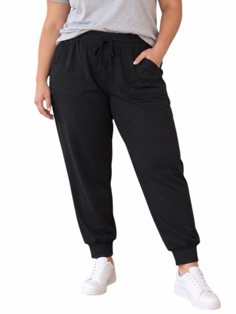 Mondetta Large Black Jogger Drawstring Casual Pants Athleisure Loungewear
